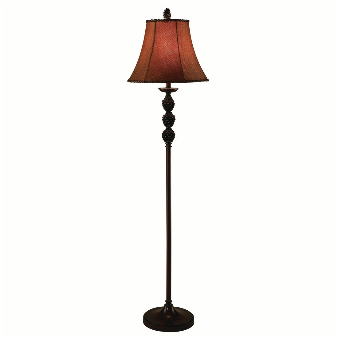 cream woven table lamp in a classic entryway setting