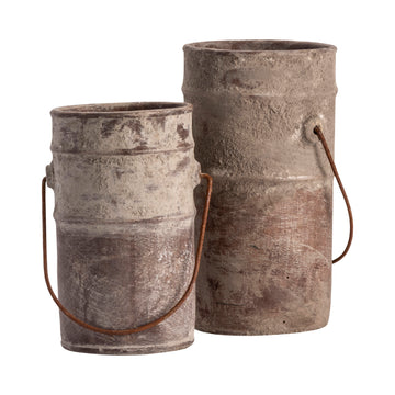 Water Pails contemporary wall art displayed in a stylish entryway setting
