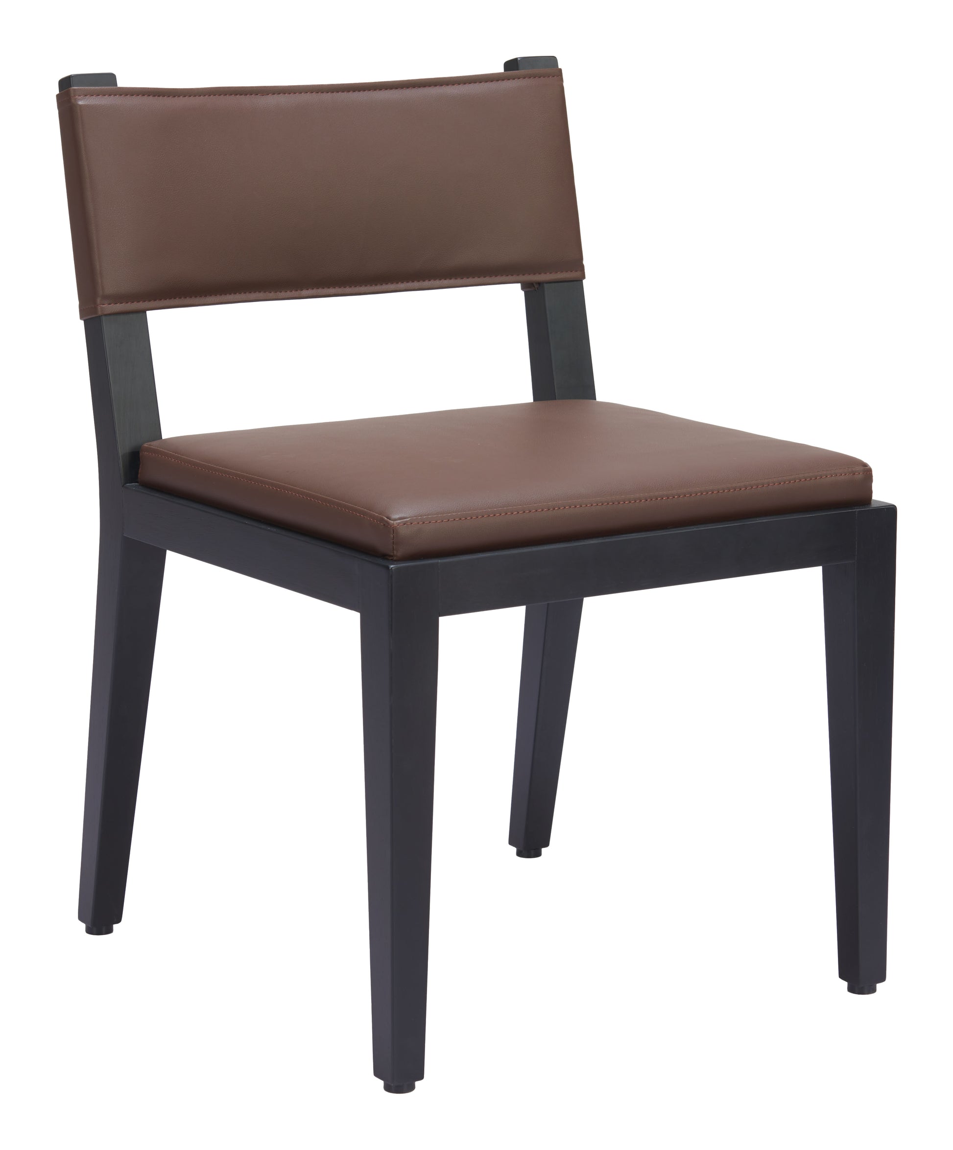 rustic brown marble accent chair styled in a Scandinavian serene master suite