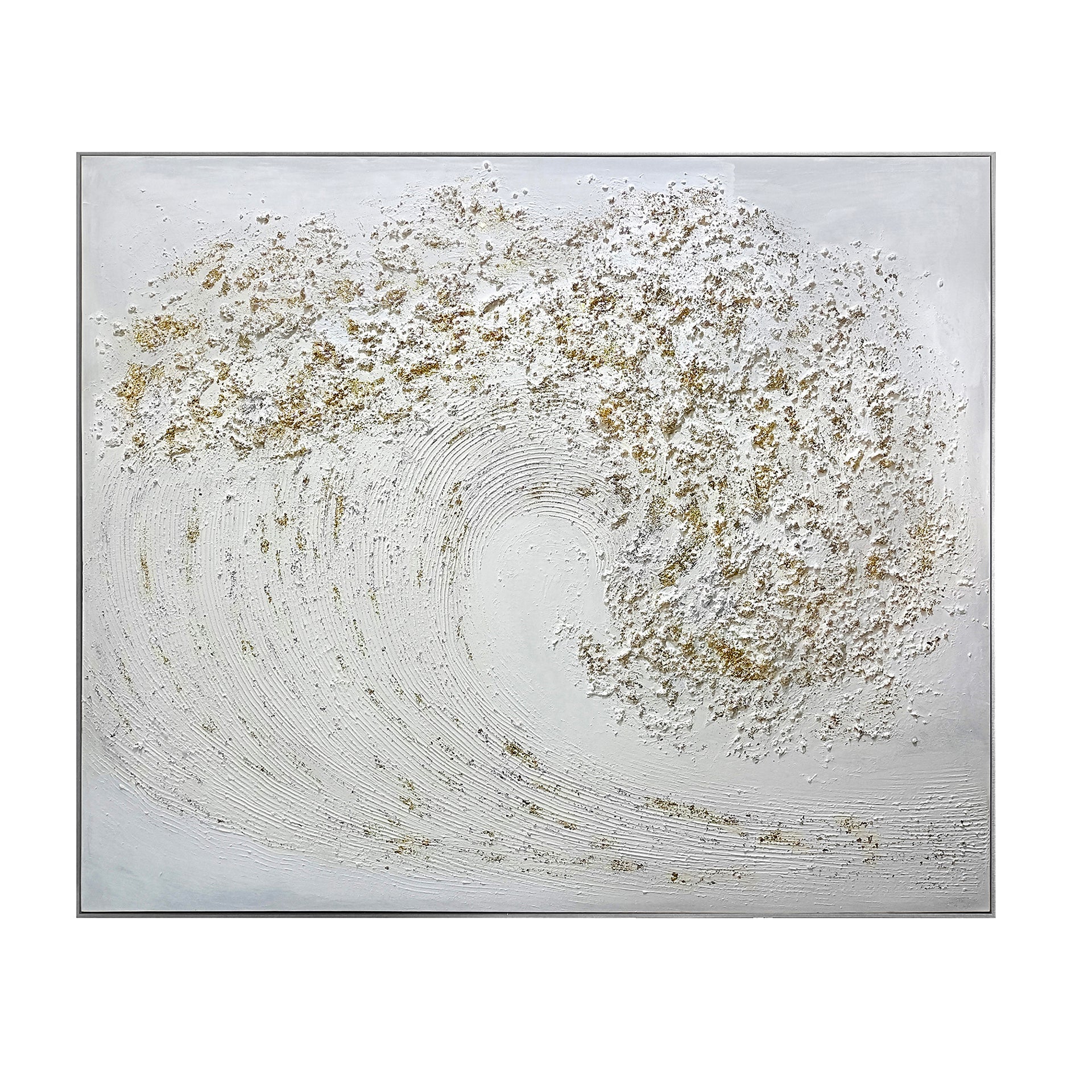 Keyport contemporary canvas artwork displayed in a stylish entryway setting