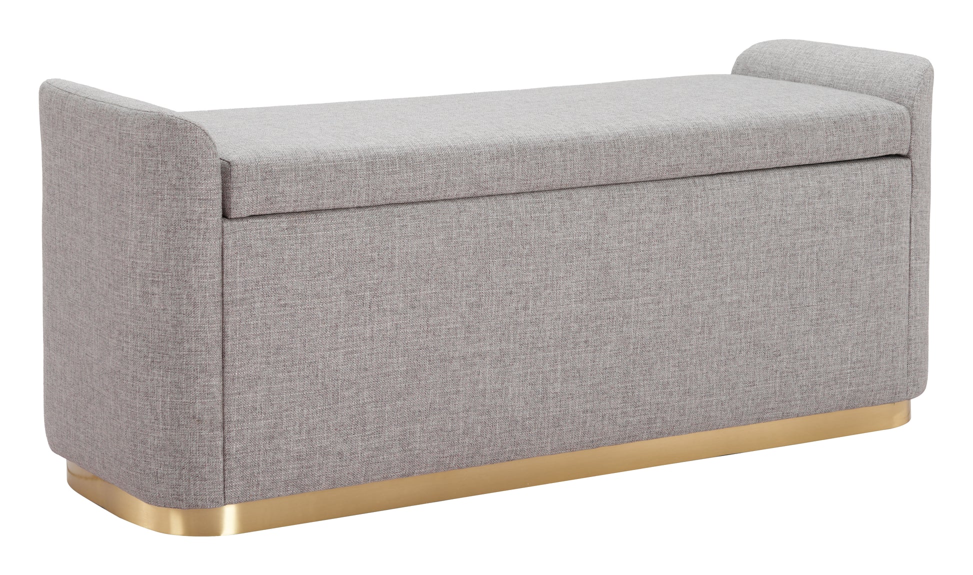 earth-toned marble bench styled in a transitional serene master suite