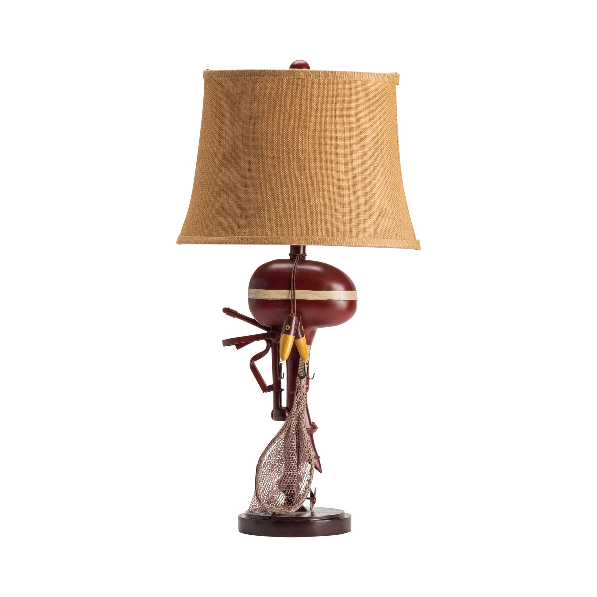 ivory cotton table lamp in a minimalist dining room setting