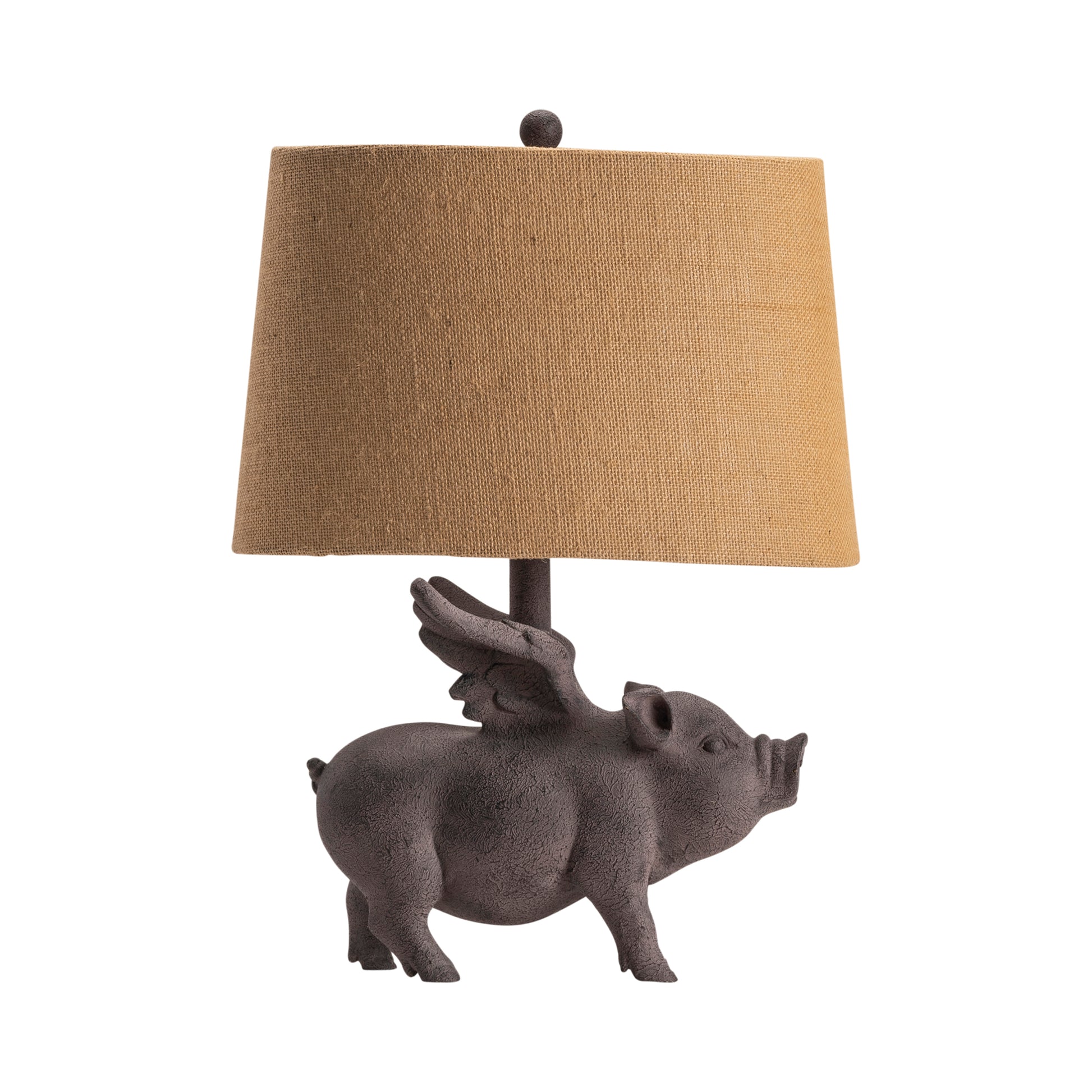 neutral-toned linen table lamp in a transitional living room setting