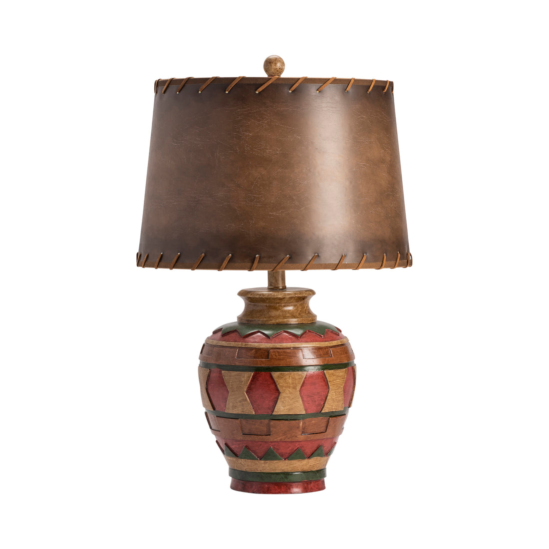 warm-toned soft table lamp in a transitional living room setting