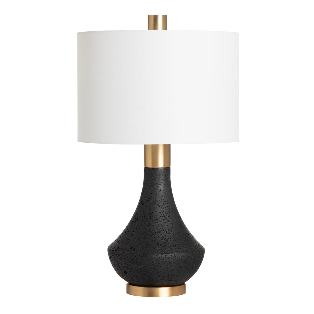ivory cotton table lamp in a modern bedroom setting