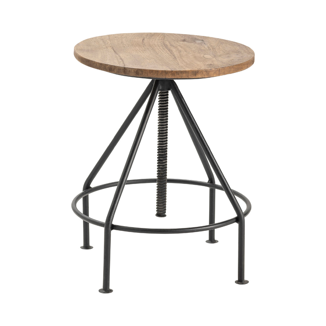 gray canvas accent table in a elegant modern bedroom setting