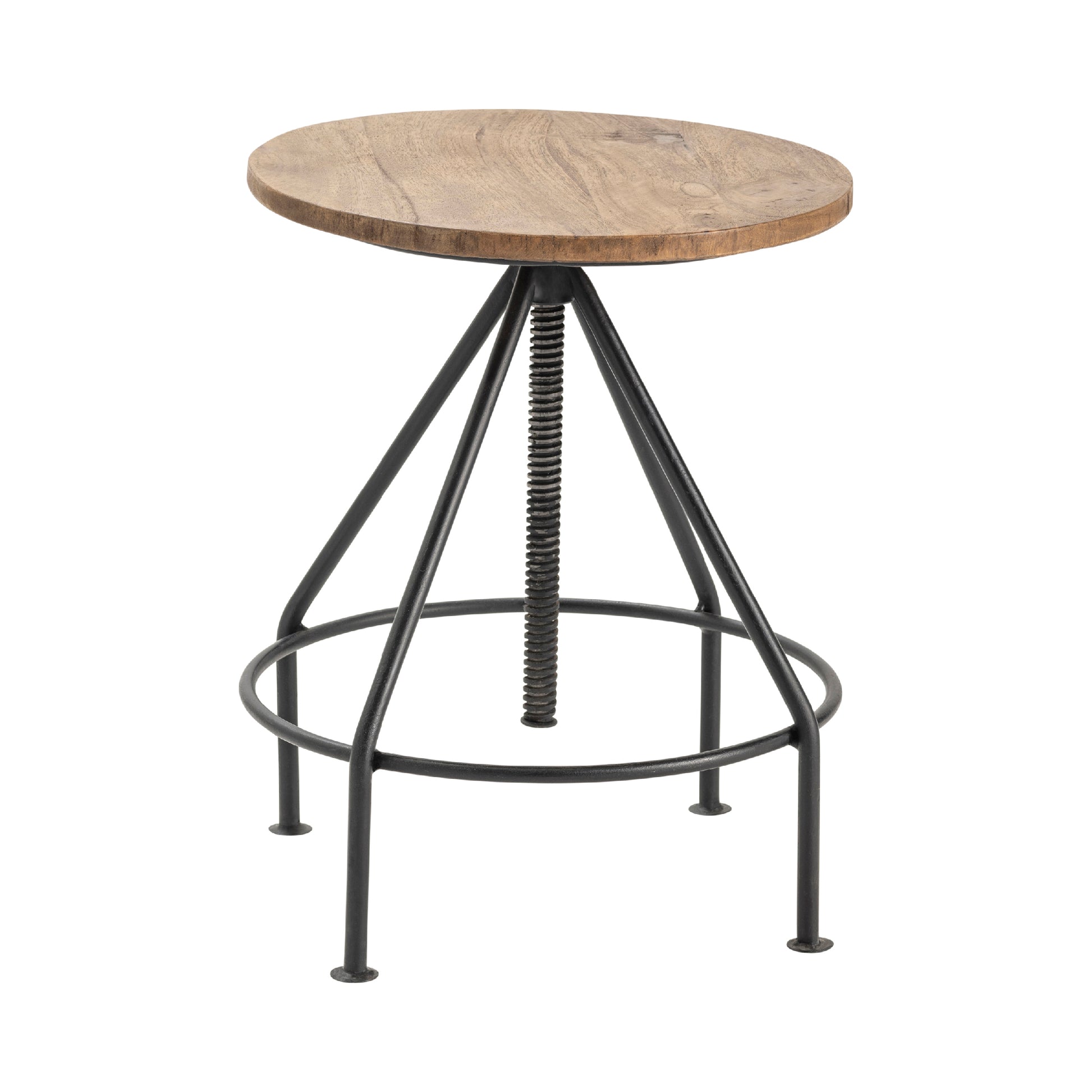 gray canvas accent table in a elegant modern bedroom setting