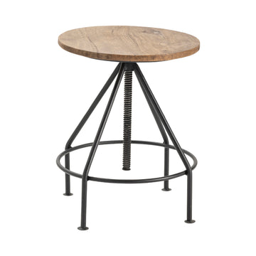 gray canvas accent table in a elegant modern bedroom setting