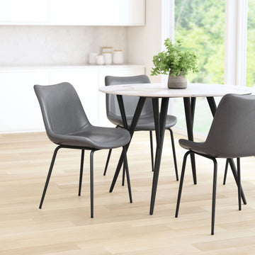 Byron Modern Gray Dining Chair (Set of 2)