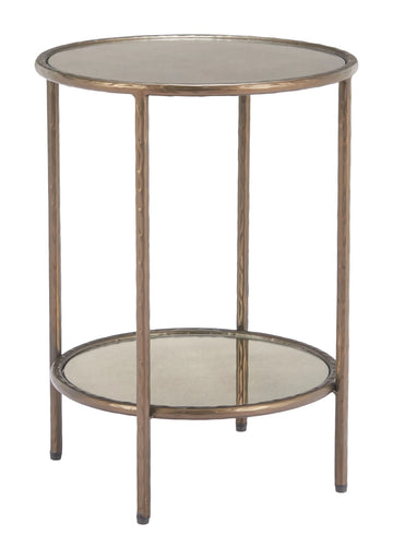 Anelli Modern Bronze Glass Side Table