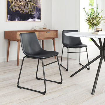 Smart Transitional Black Dining Chair (Set of 2)