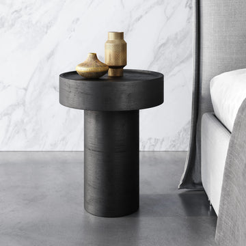 Watson Modern Black Wood Side Table