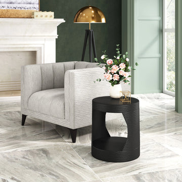 Nuuk Modern Black Iron Side Table