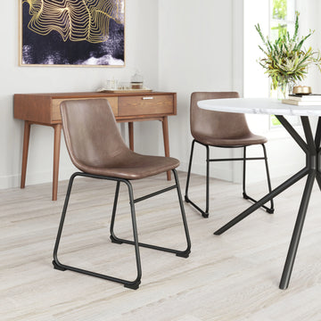 Smart Transitional Espresso Dining Chair (Set of 2)