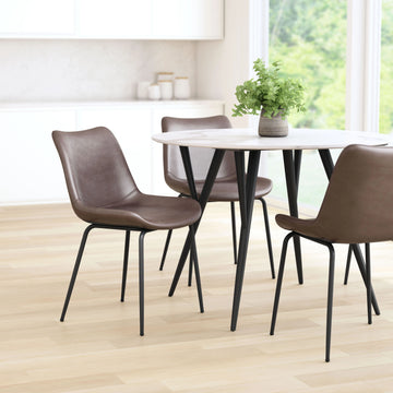 Byron Modern Brown Dining Chair (Set of 2)