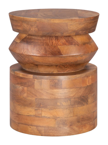 Kollam Modern Walnut Wood Side Table