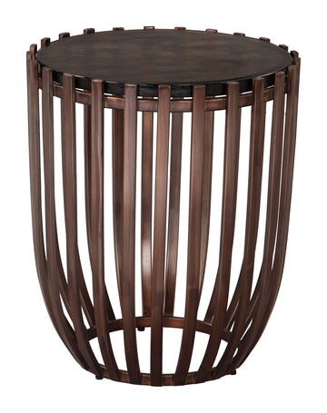 Kafig Modern Bronze Glass Side Table