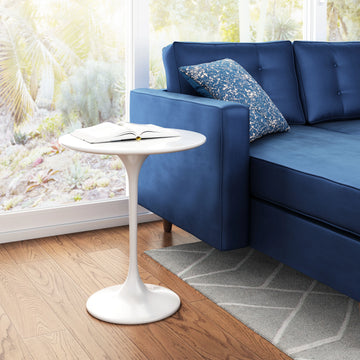 Wilco Modern White Steel Side Table