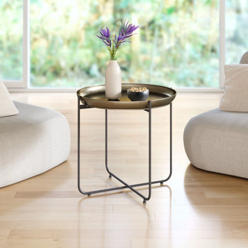 Bronson Modern Bronze Steel Side Table