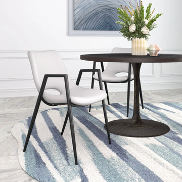Desi Modern White Dining Chair (Set of 2)
