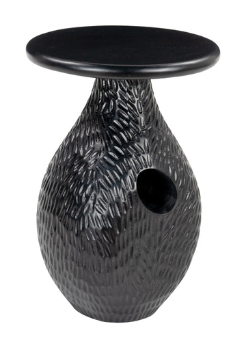 Piho Modern Black Wood Side Table