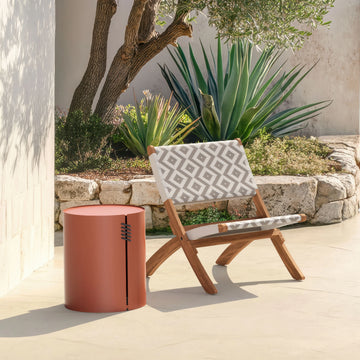 Bayu Modern Brown Aluminum Side Table