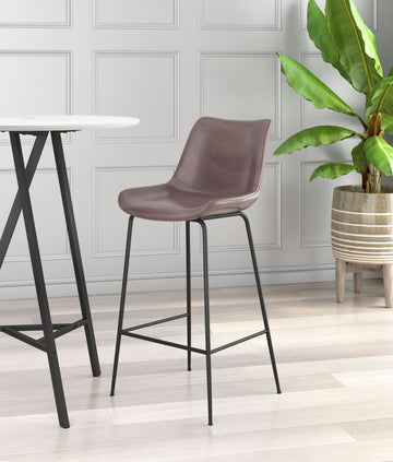 Byron Modern Brown Bar Stool