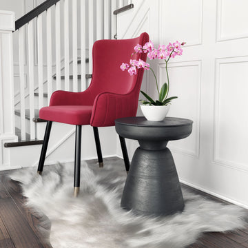Sage Modern Black Wood Side Table