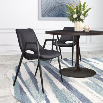 Desi Modern Black Dining Chair (Set of 2)