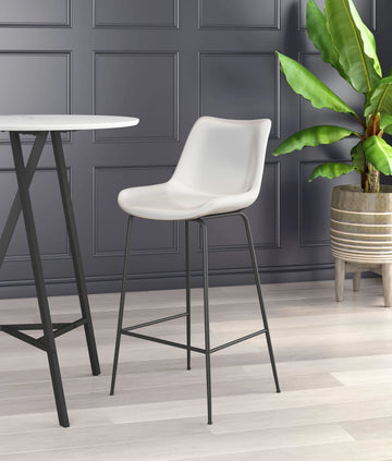 Byron Modern White Bar Stool