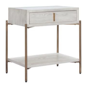 Yoru Modern White Wood Side Table