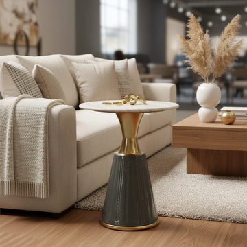 Glasa Modern Natural Marble Side Table