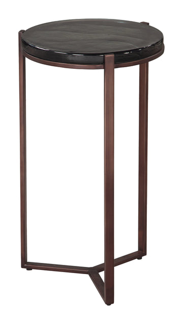 Daiza Modern Bronze Glass Side Table
