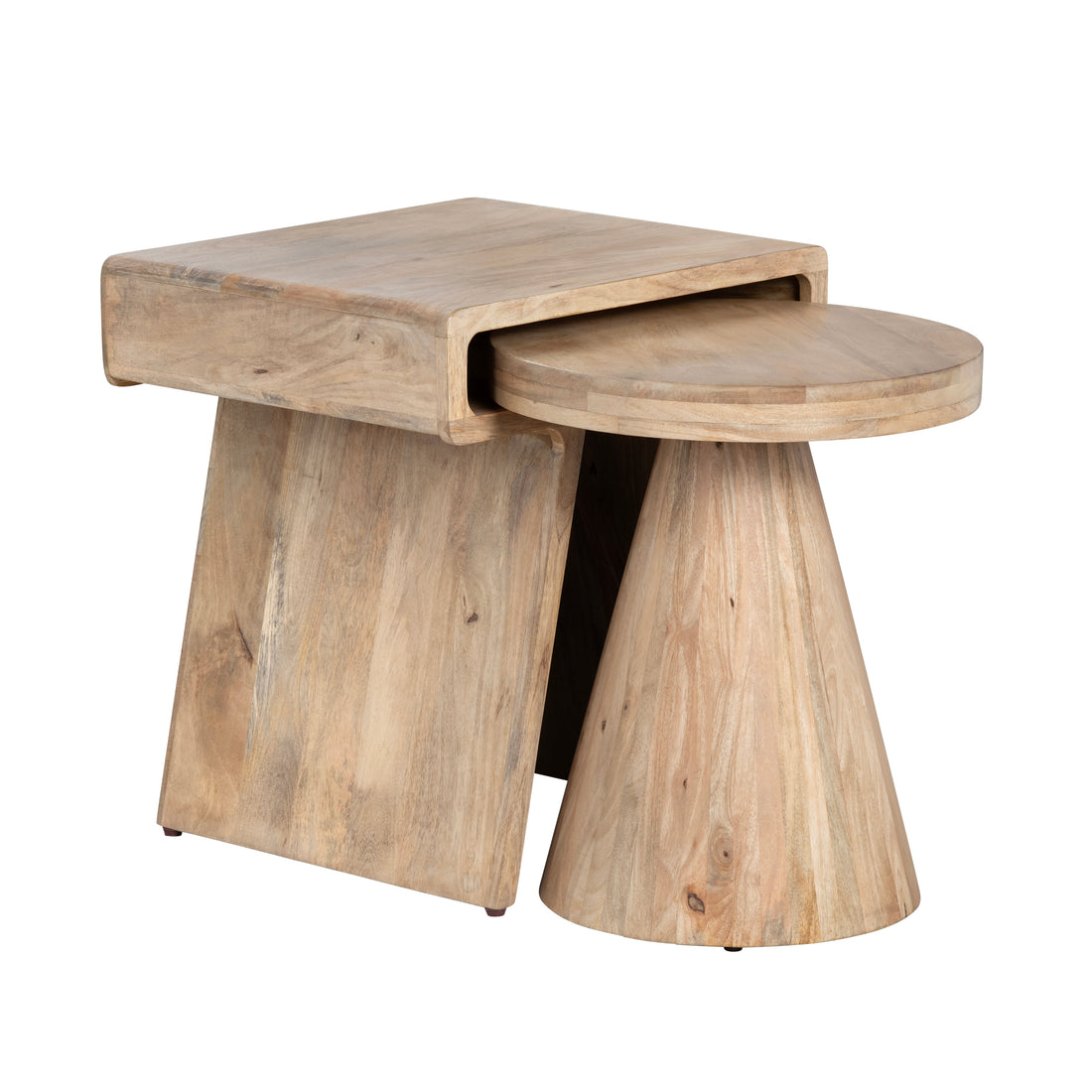 ivory cotton accent table in a farmhouse contemporary bedroom setting