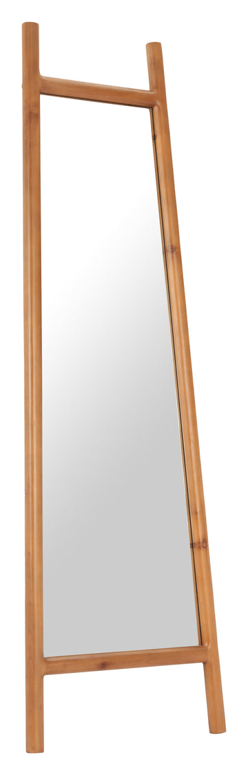 matte black linen mirror styled in a coastal elegant dining room