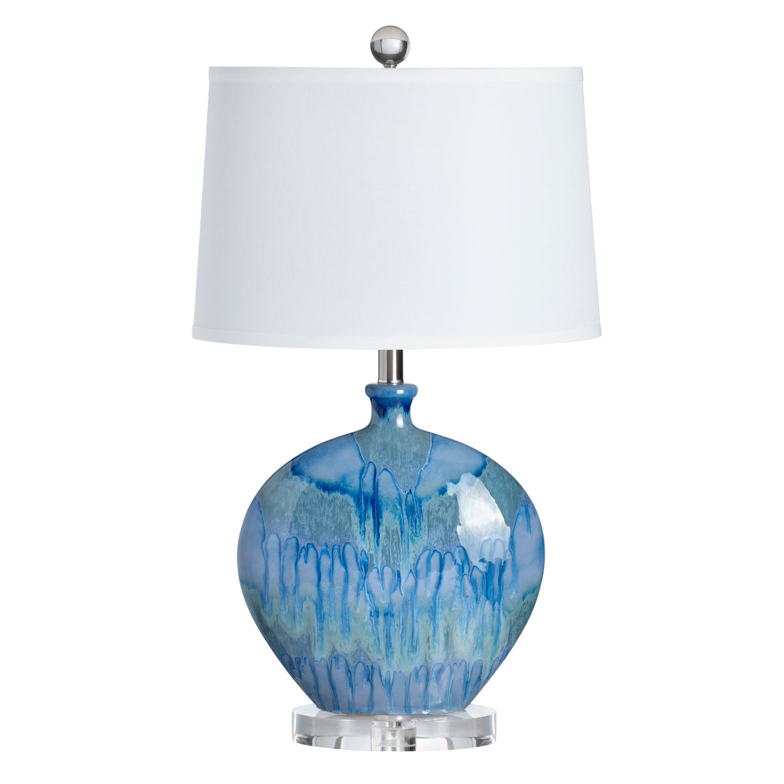 ivory cotton table lamp in a classic entryway setting