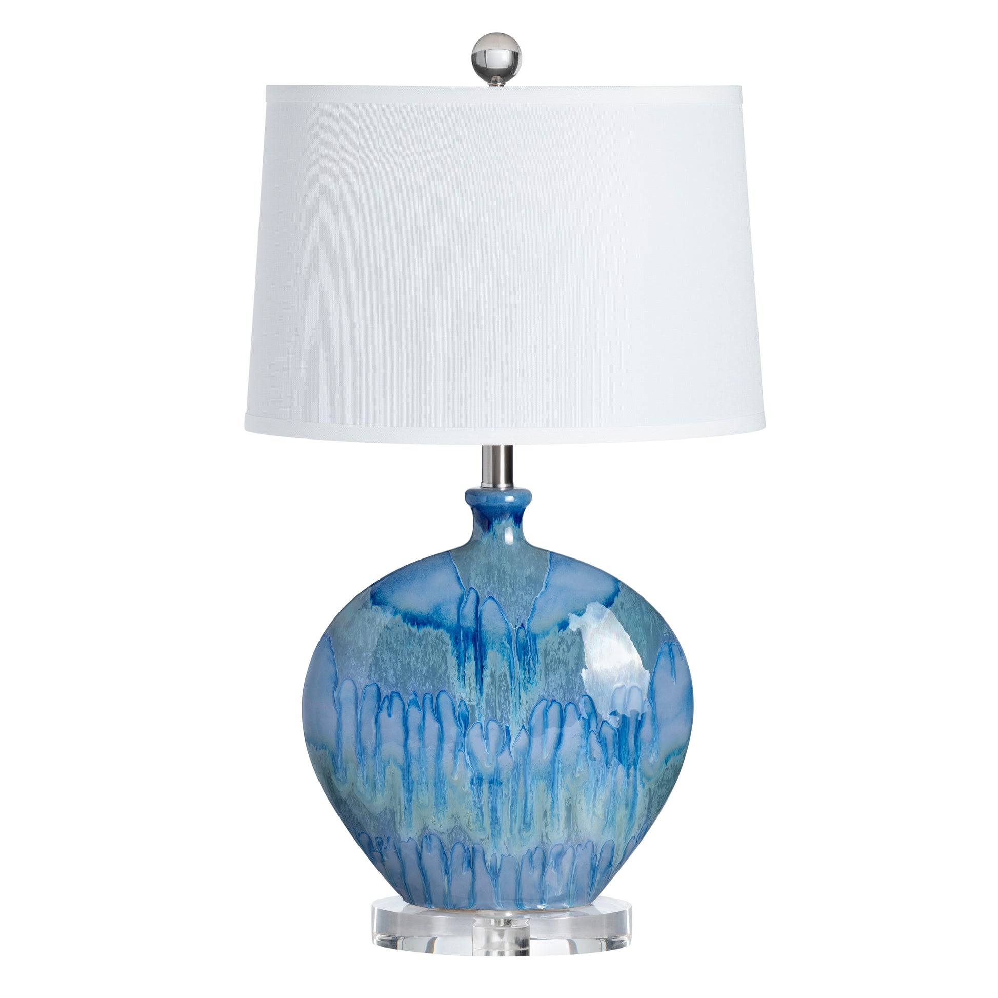 ivory cotton table lamp in a classic entryway setting
