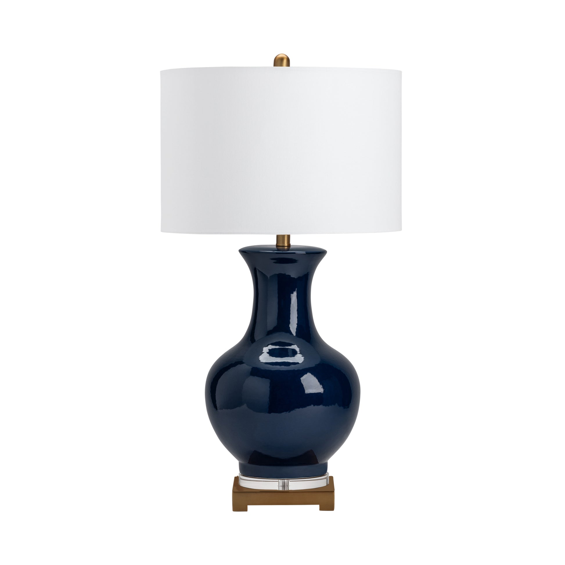 warm-toned soft table lamp in a coastal guest room setting