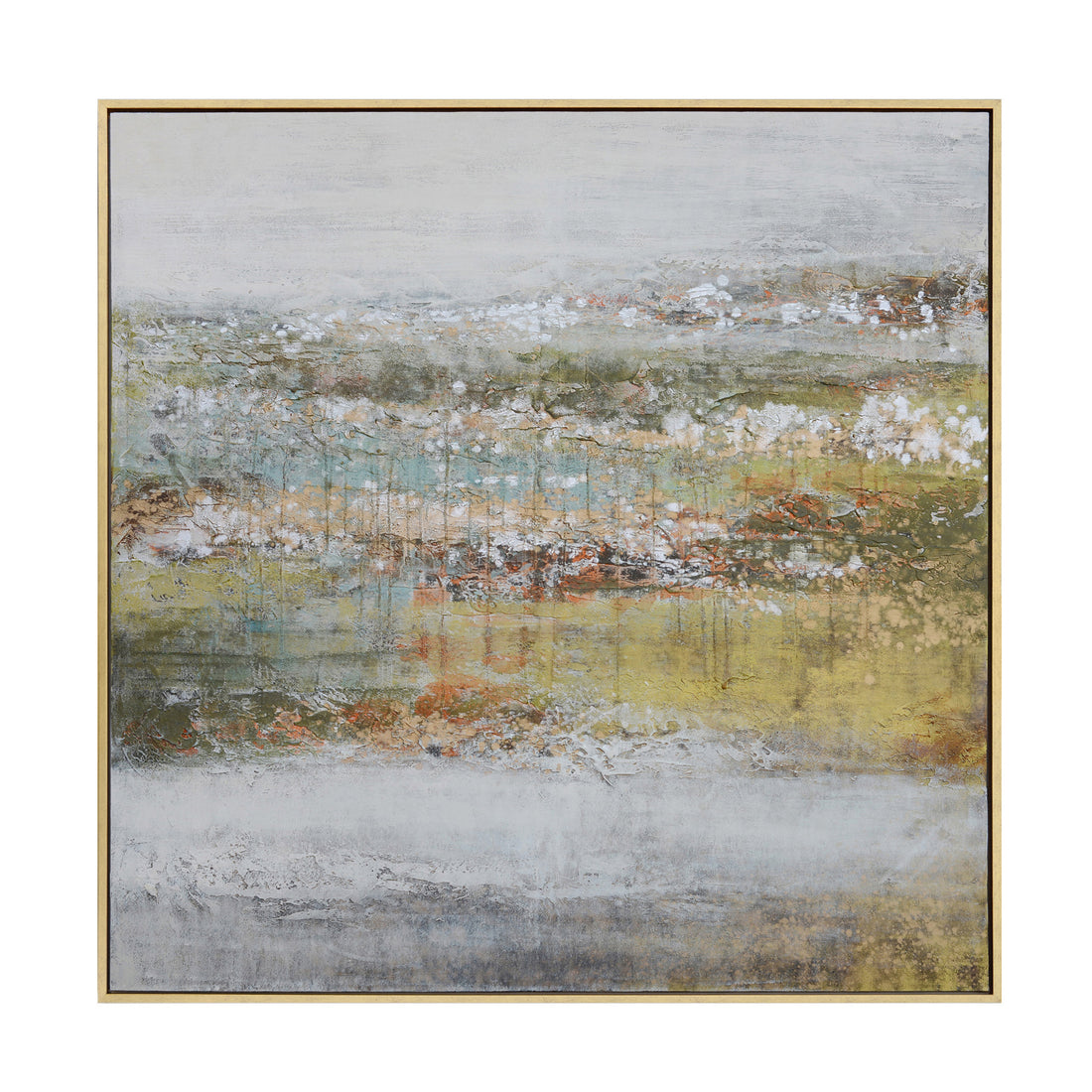 Genesis contemporary canvas artwork displayed in a contemporary bedroom setting