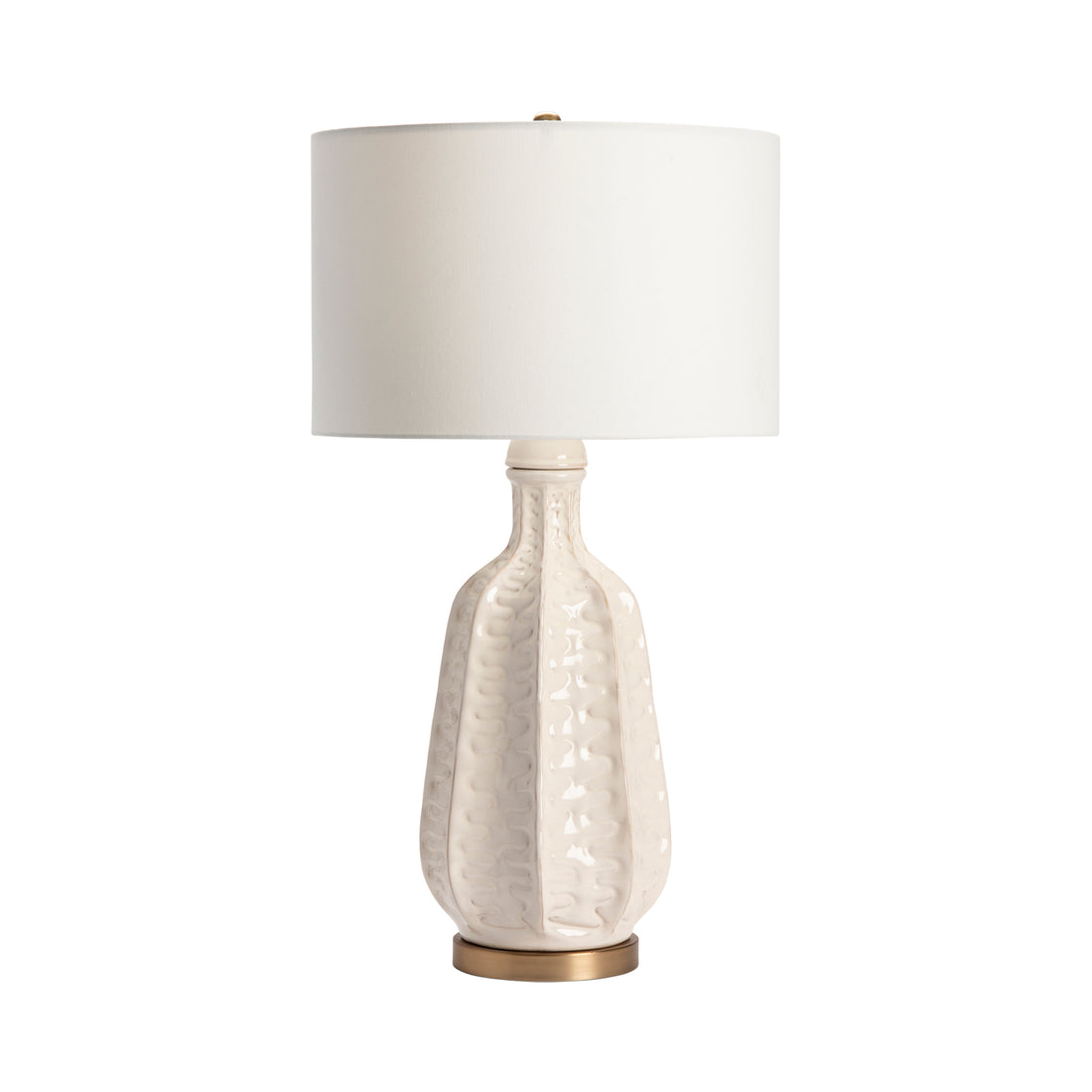 natural velvet table lamp in a modern bedroom setting