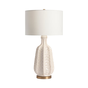 natural velvet table lamp in a modern bedroom setting