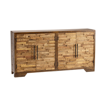 earth-toned fabric home décor piece in a classic entryway setting
