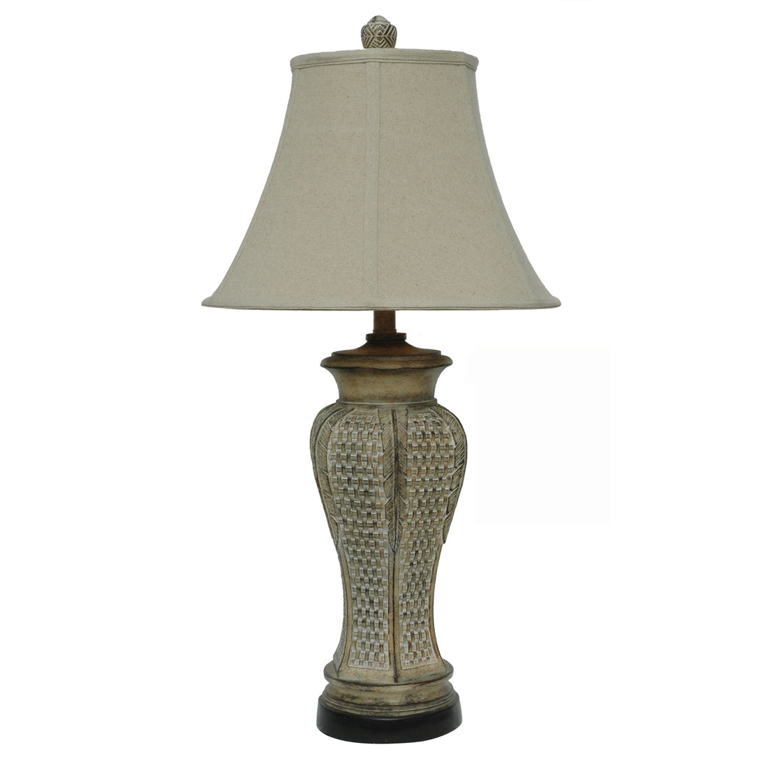 natural velvet table lamp in a refined master bedroom setting