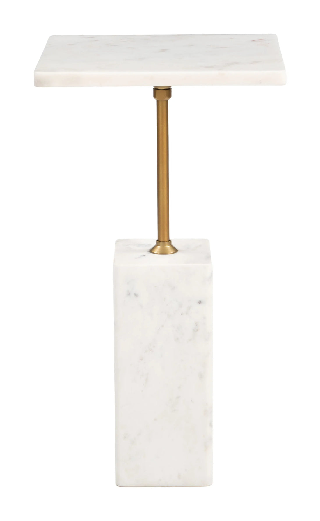 Naht Modern White Marble Side Table