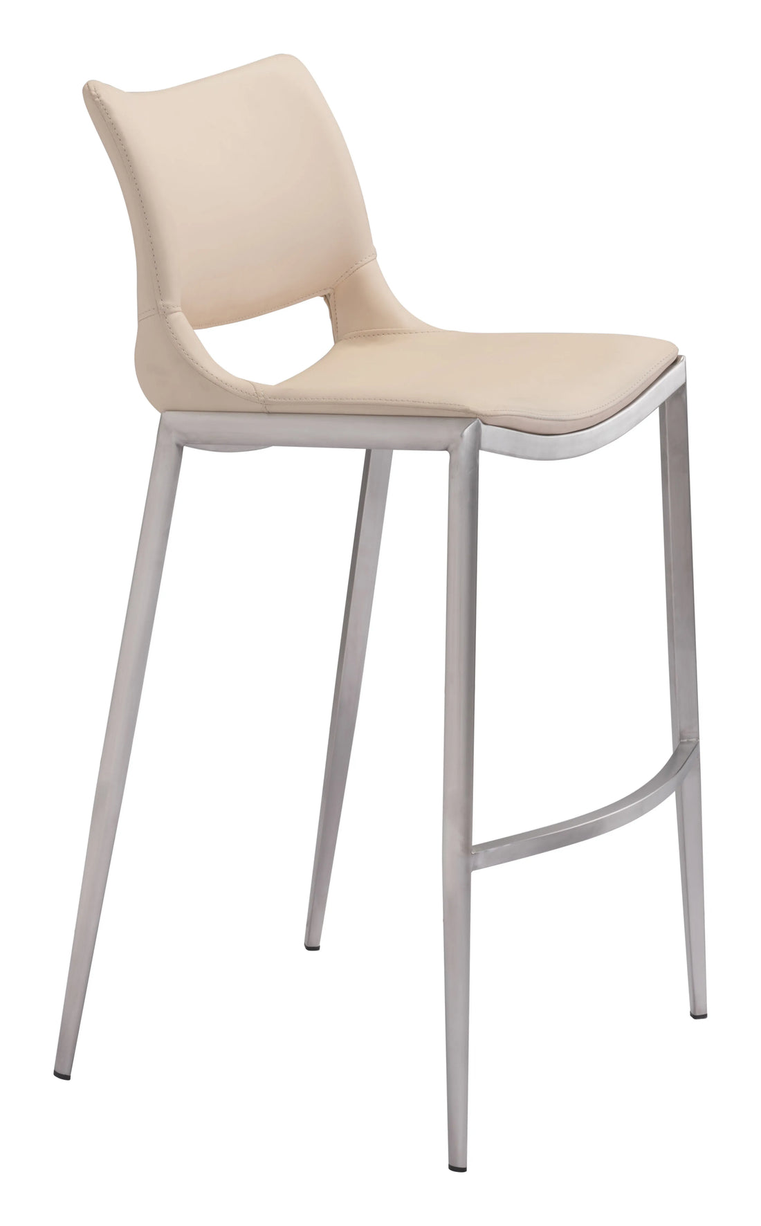 Ace Modern Pink & Silver Bar Stool (Set of 2)