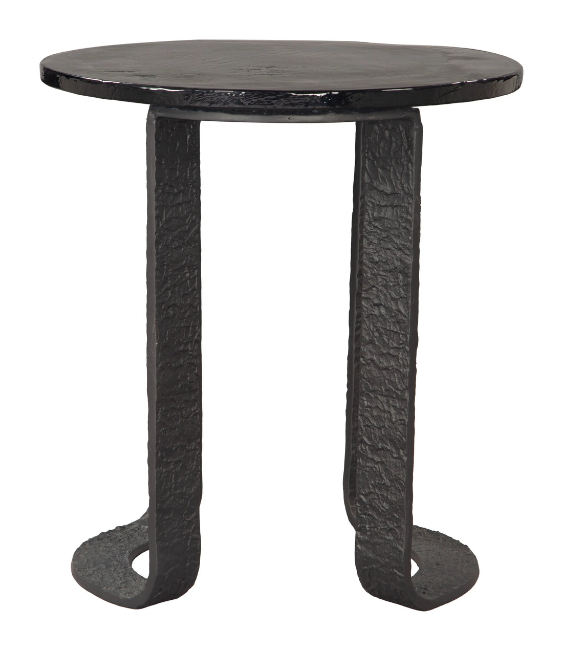 Divin Modern Black Glass Side Table