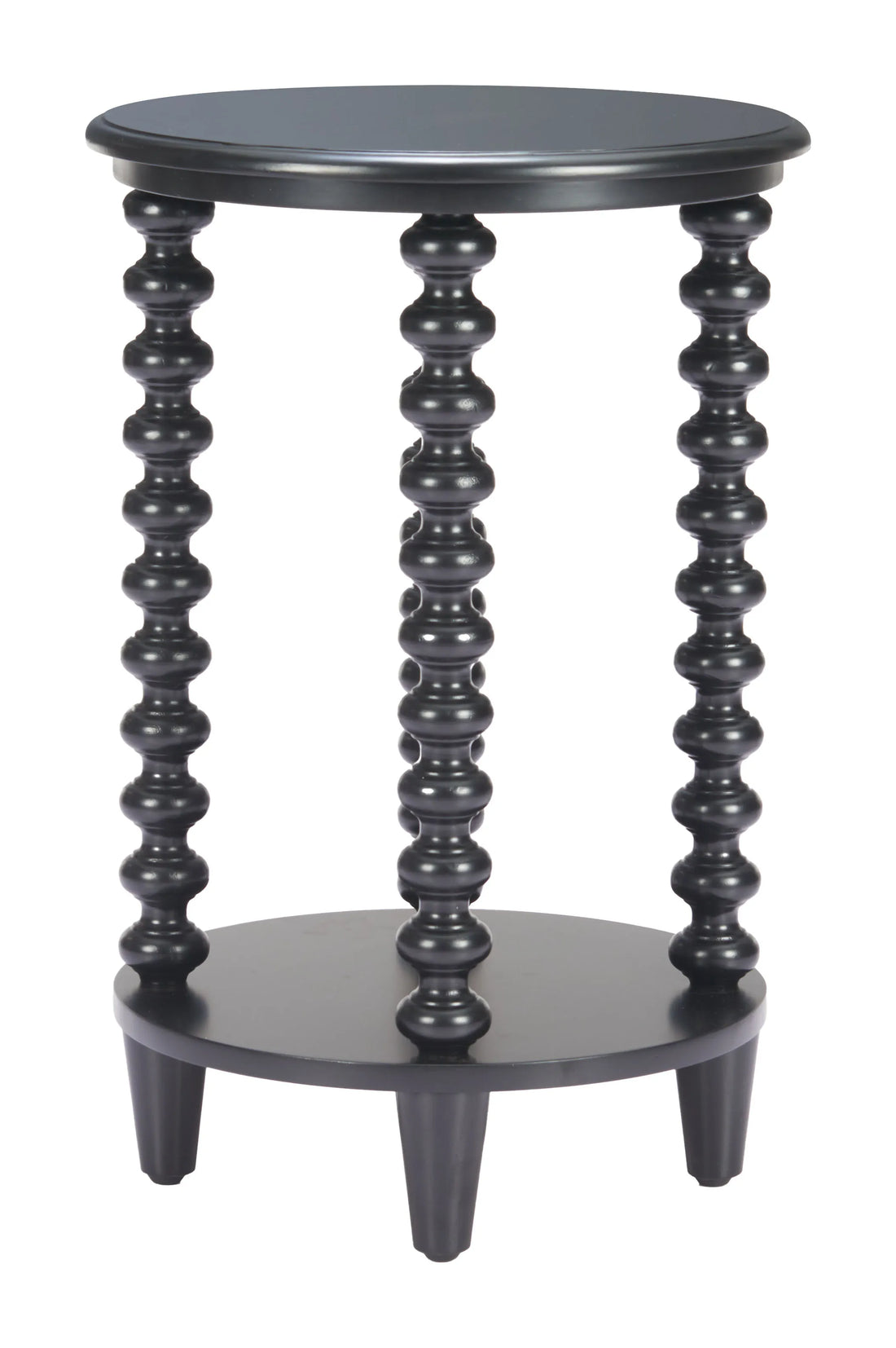 Gocce Modern Black Wood Side Table