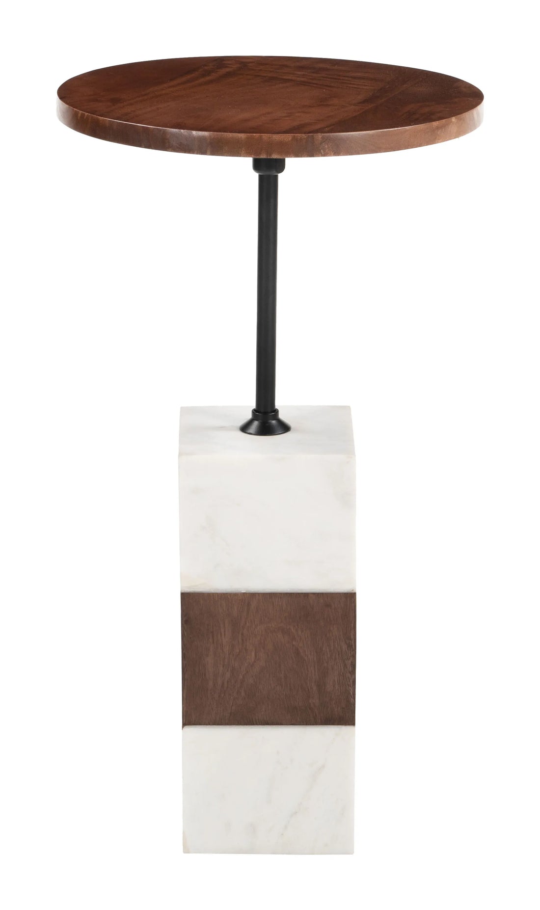 Stuk Modern Brown & White Side Table