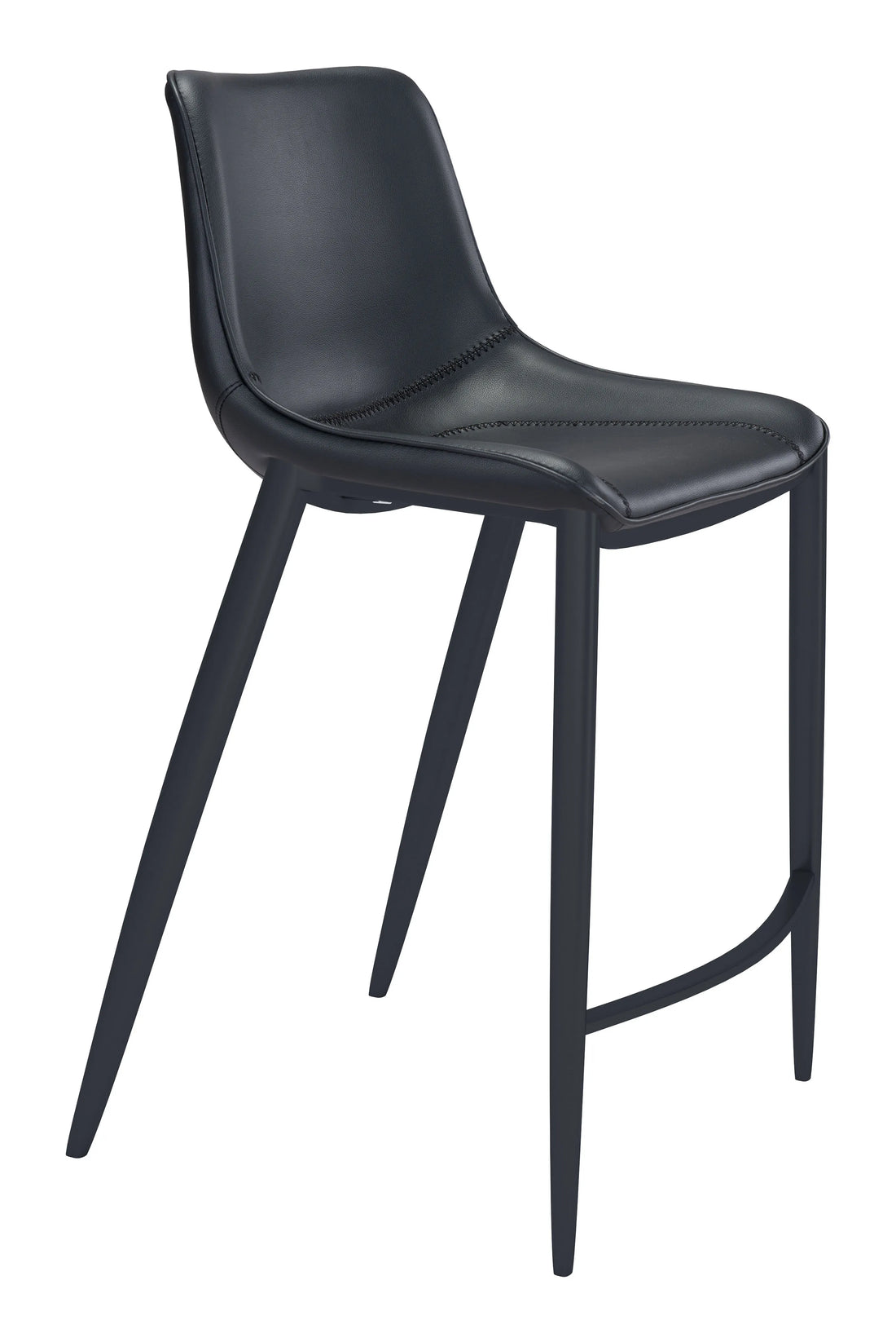 Magnus Modern Black Bar Stool (Set of 2)