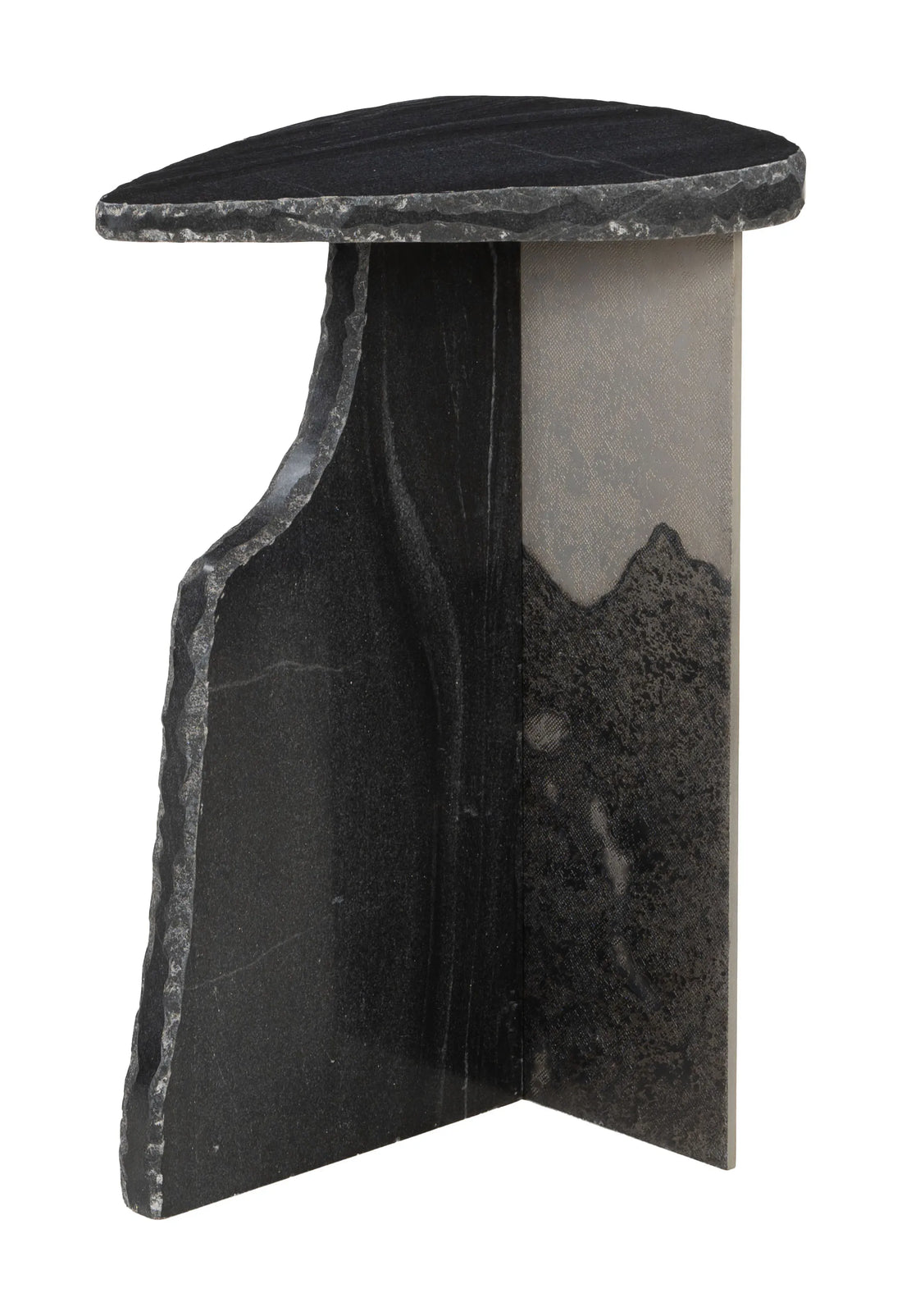 Surya Modern Black Marble Side Table